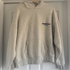 Essentials Men's Light Gray Zip-Up Sweater